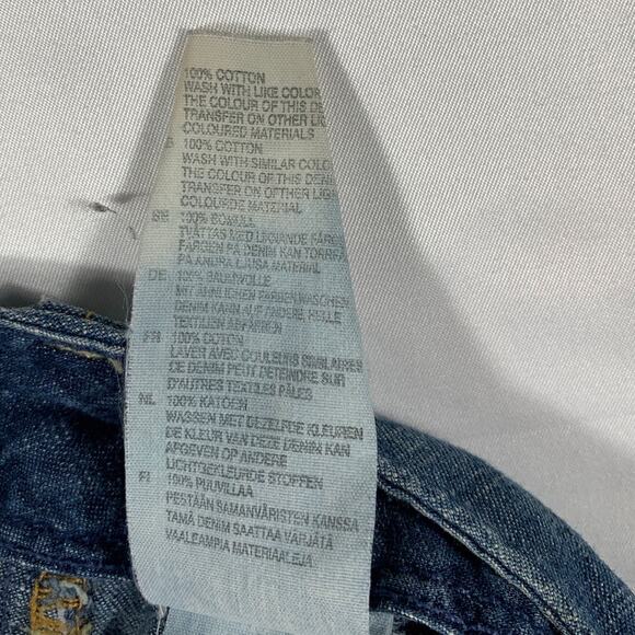 H&M Label of Graded Goods Denim Jean Skirt Patchwork Size 8 Boho Prairie Button - Picture 10 of 11